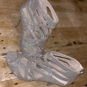 Dazzling silver heels